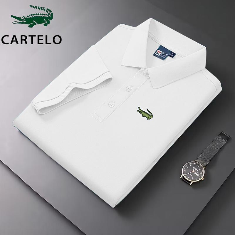 Áo Polo Golf Mùa Hè, Dành Cho Nam Giới, Chất Lượng Cao, Thêu CARTELO, Polo Công Sở Thường Ngày Thoải Mái Và Thoáng Khí, Áo ngắn Tay Áo, Hàng Mới Về Năm 2025 7