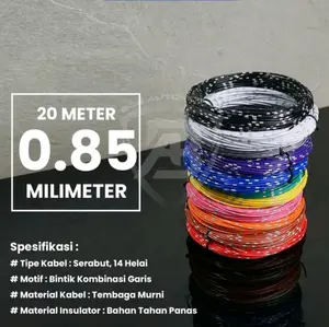 KABEL BINTIK JEPANG 0,85MM X 20M SERABUT TEMBAGA UNTUK MOBIL MOTOR ORI