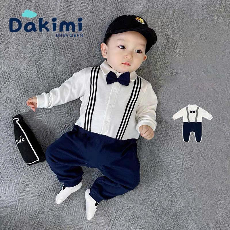 Body công tử chất Cotton cho bé trai dài tay thu đông bodysuit cho bé liền thân mẫu quần áo sơ sinh 0-12M.