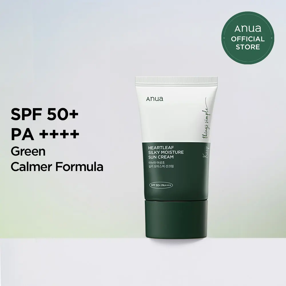 [Anua] Heartleaf Silky Moisture Sunscreen 50ml Facial Skincare
