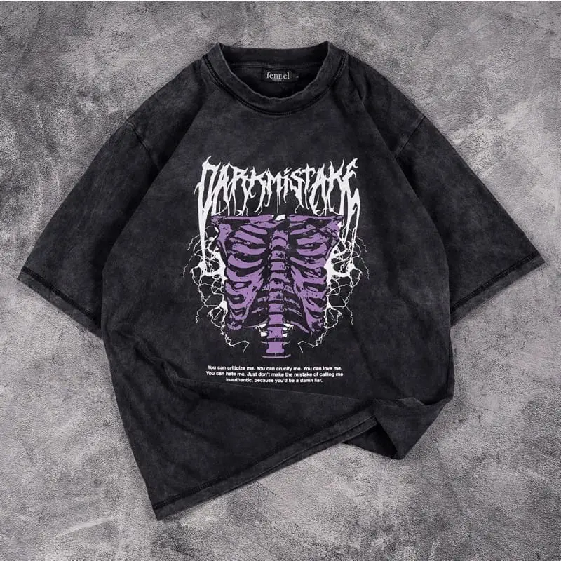 Kaos Oversize Wanita Dark Mistay (LD 106, P 63) Baju Fit Panjang T-Shirt 0