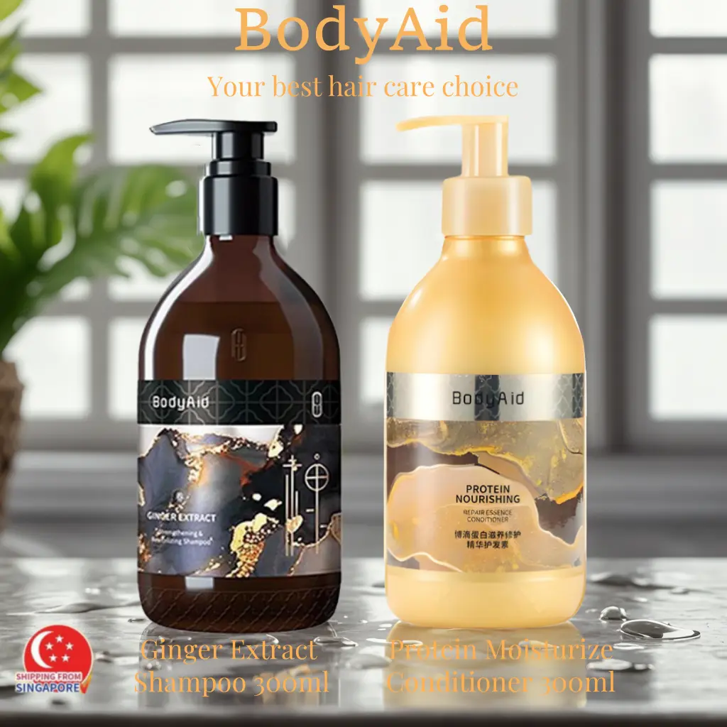 BodyAid Ginger Extract Shampoo + Protien Conditoner Conditioner Haircare Moisture Silky Moisture Silky Comfort Cleanser Comfort Cleanser Cleansing Moisturizer chestnut  henna Daily Smooth Hydrate Hydrating hair drop  shampoo clarifying  shampoo