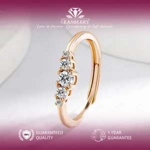 OS1-R194-CG-W Cincin Wanita Cranberry Jewelry Premium Lapis Emas 18k Anti Luntur Anti Berubah Warna Garansi 1 Tahun Resmi Size Adjustable Kualitas Grade Terbaru Aksesoris Perhiasan Cincin Nikah Permata VVS1 Elegan COD Korean Style