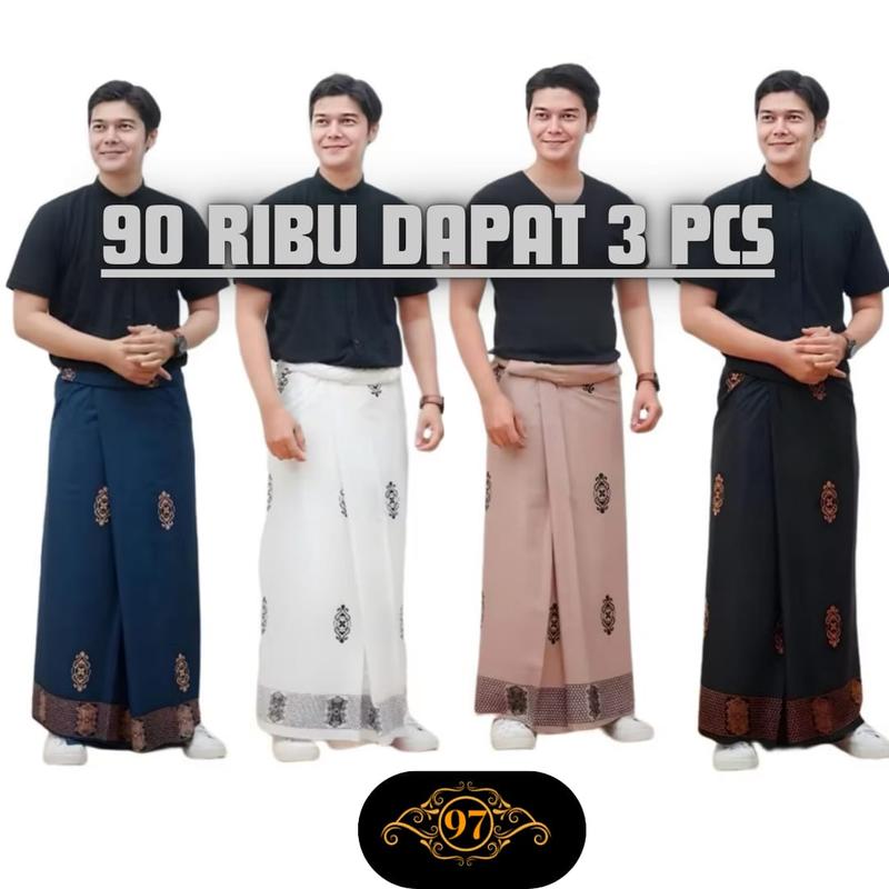 TERLARIS 3pcs Sarung Batik Dewasa Sarang Tawon Katun Super Viral Kekinian Motif Sarwon Muslim Pria Hitam Nyaman Santri TERLARIS 3pcs Sarung Batik Dewasa Sarang Tawon Katun Super Viral Kekinian Motif Sarwon Muslim Pria Hitam Nyaman Santri