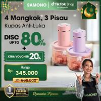 Gambar (VD MAX) Samono Food Chopper 4 in 1 kapasitas 1,2L dan 150ml Multifungsi 300 Watt Pengggiling Daging Penghalus Makanan (SW-MFC300) - SW-MFC300 Purple dari Samono Indonesia Kab. Tangerang 1 Tokopedia