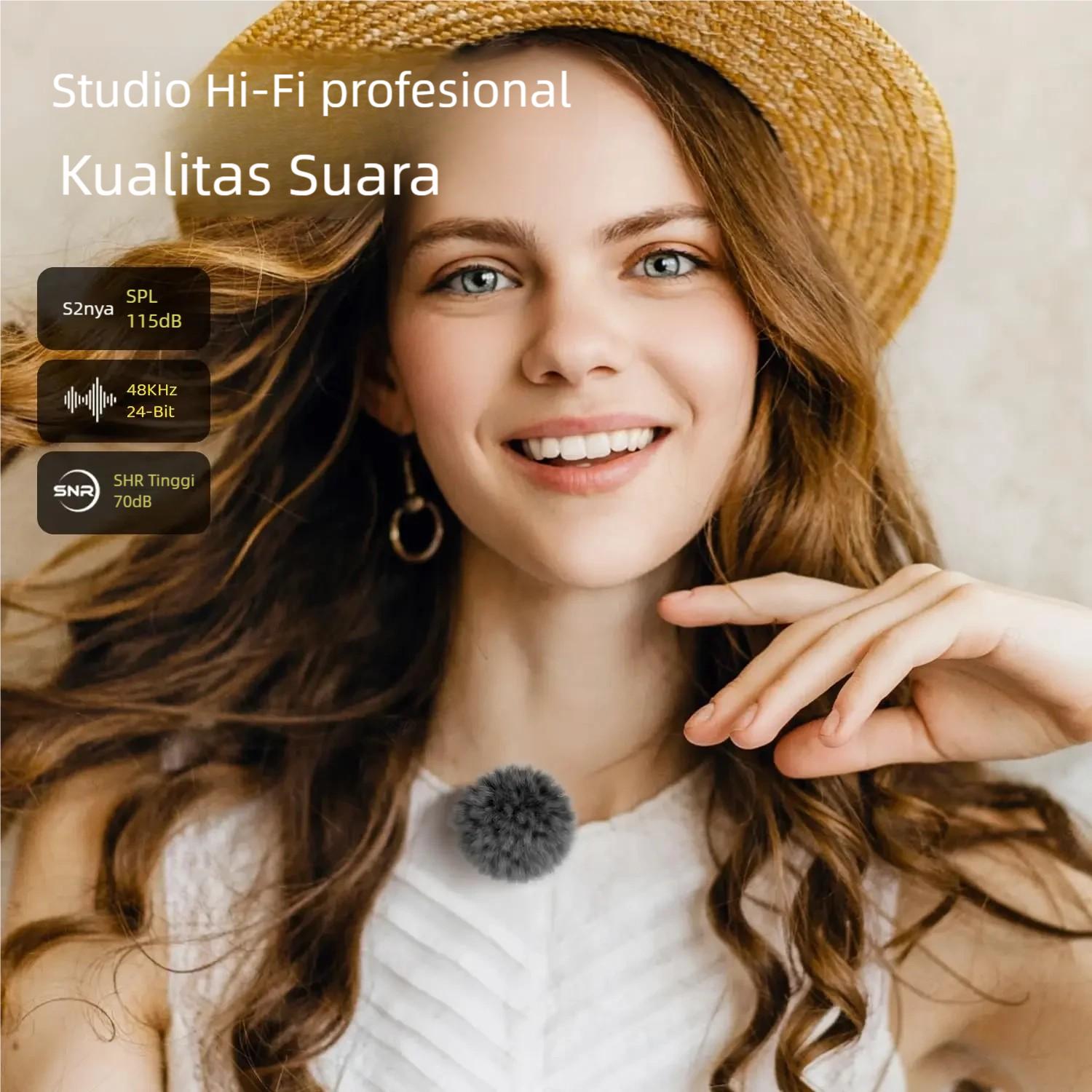 P11 PRO 2-in-1 Mikrofon Nirkabel dengan Kemasan Pengisian Daya untuk Vlogger dan Penyedia Konten HP Plug & Play Lavalier kreator Microphone Transmisi 2.4GHz Pengurangan Kebisingan Ganda wireless Mic P11 PRO 2-in-1 Mikrofon Nirkabel dengan Kemasan Pengisian Daya untuk Vlogger dan Penyedia Konten HP Plug & Play Lavalier kreator Microphone Transmisi 2.4GHz Pengurangan Kebisingan Ganda wireless Mic