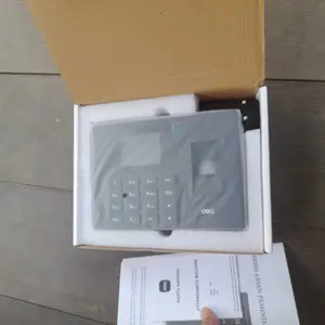 Deli Mesin Absensi Sidik Jari Kapasitas 1200 Bahasa Indonesia Laporan Otomatis ES151