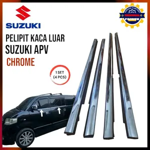 1set Pelipit Kaca Luar Suzuki Apv Chrome Weather Strip