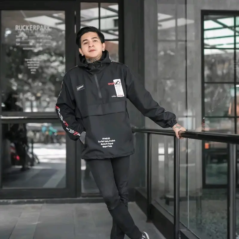 Jaket Cagoule Pria Distro Optimize - Jacket Parasut Waterproof Unisex Pria Wanita Nyaman Keren 5