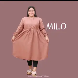 Atasan Tunik Wanita Jumbo Big Size Lengan Panjang Premium LD 140 150