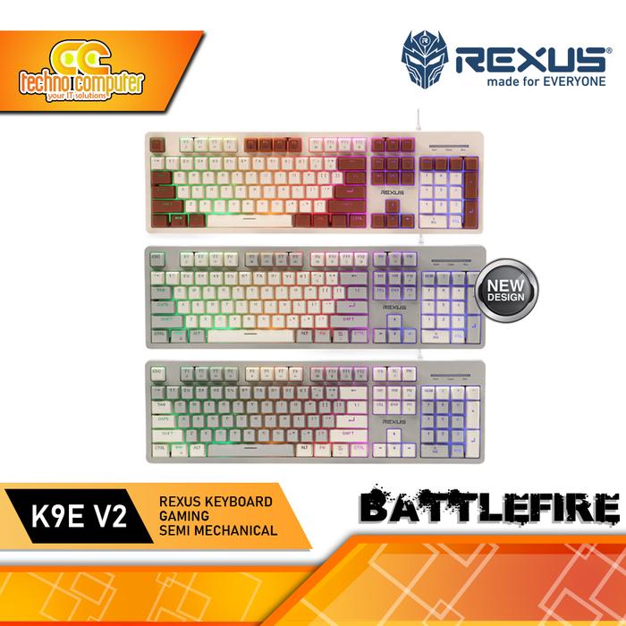 Gambar KEYBOARD REXUS BATTLEFIRE RX-K9E V2 - Gaming Keyboard dari Techno Computer Bali Kota Denpasar Tokopedia