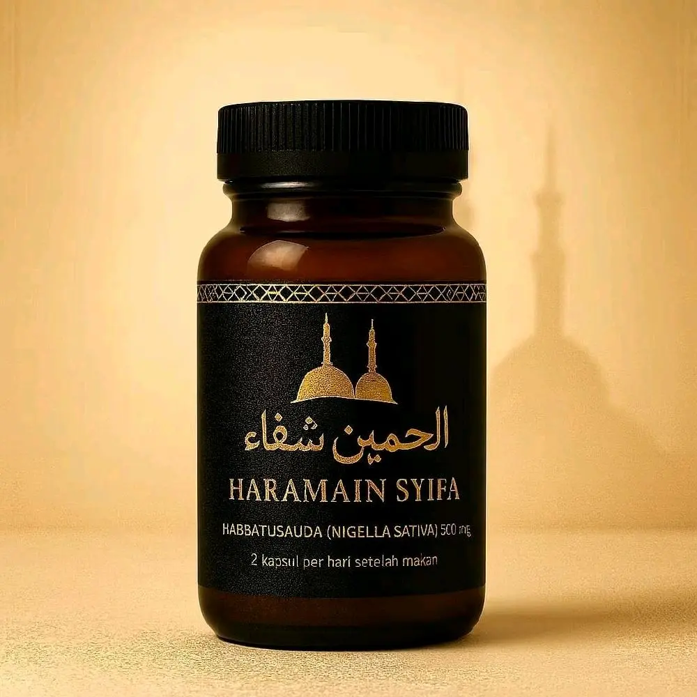 Haramain Syifa - Habbatussauda (Nigella Sativa) 500 mg - 2 Kapsul per Hari Setelah Makan