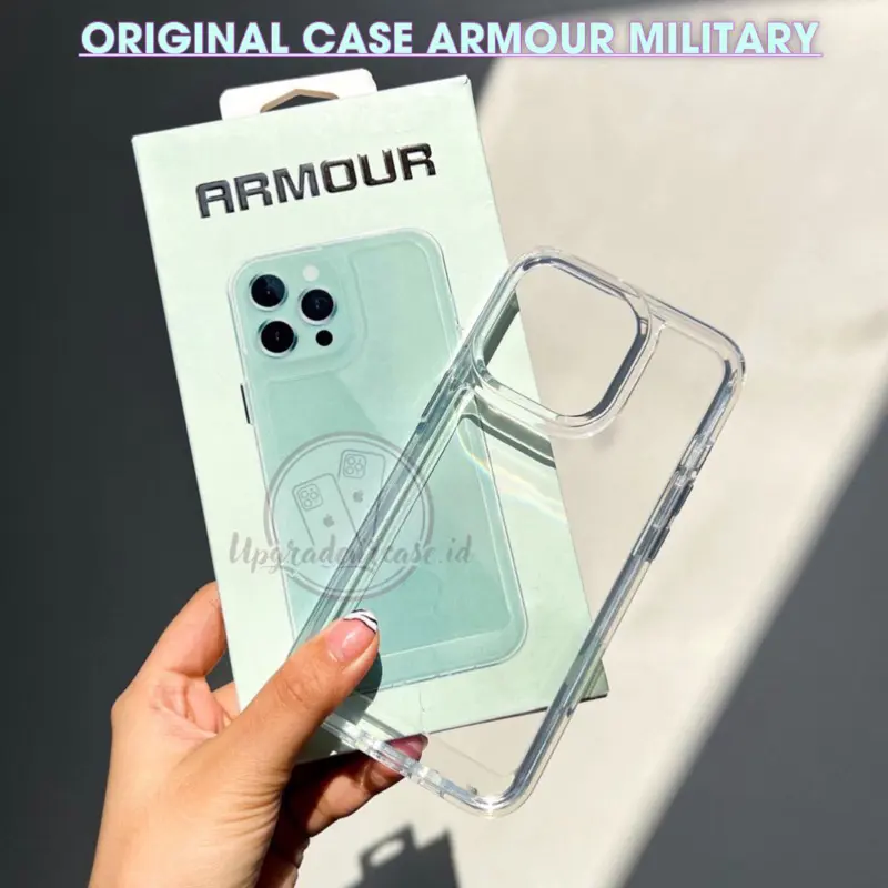 [+PACK BOX] Anti Kuning !! Armour Military Case IPHONE 7 7+ 8 8+ SE 2 X XS MAX XR 11 12 13 14 15 16 PRO MAX 14+ 15+ 16+ PLUS Casing Transparan Akrilik Hard Clear Case Premium Acrylicn 0
