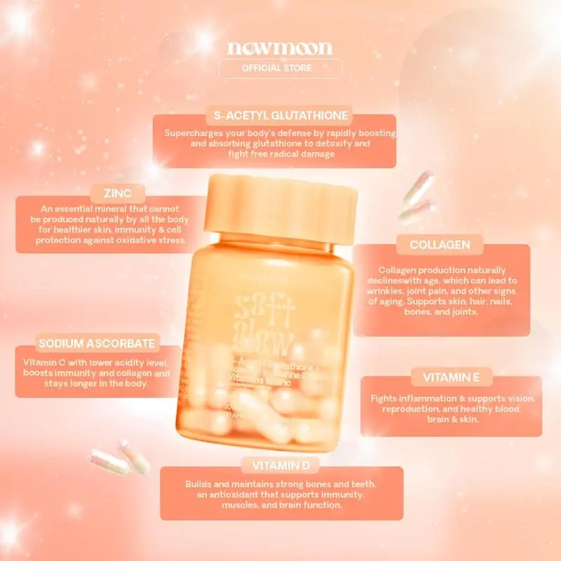 new moon s acetyl glutathione 🌟GLOWING RESULTS🌟 Our Moonies are absolutely glowing over their 𝑺𝒐𝒇𝒕  𝑺𝒖𝒑𝒑𝒍𝒆 𝑺𝒌𝒊𝒏✨ Swipe through their reviews and see why they're  obsessed—these results speak for themselves. 😍 #EnrichedNewYou #SoftGlow  #NewMoonPH #NewYou main image 0