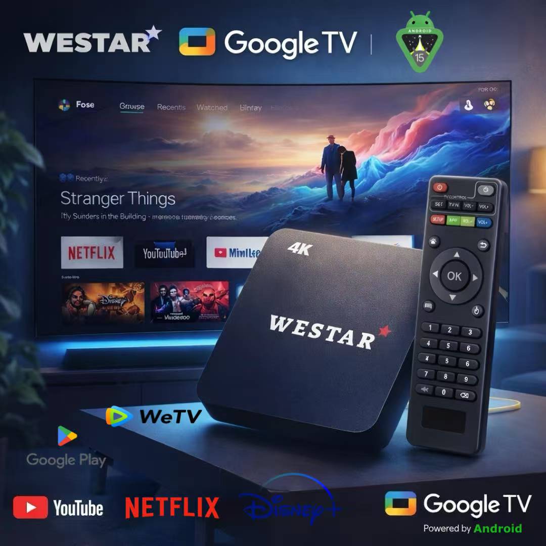 WESTAR Android TV BOX 4K Ultra HD WIFI STB 4K Smart TV BOX WESTAR Android TV BOX 4K Ultra HD WIFI STB 4K Smart TV BOX
