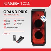 Gambar Asatron Grandprix Dual 10 Inch Bluetooth Party Speaker with 2 Wireless Mic Bass TWS dari Asatron Indonesia Kab. Bandung Barat 1 Tokopedia