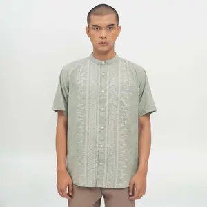 M231 Kemeja Pria Koko Pendek Hijau 0810B