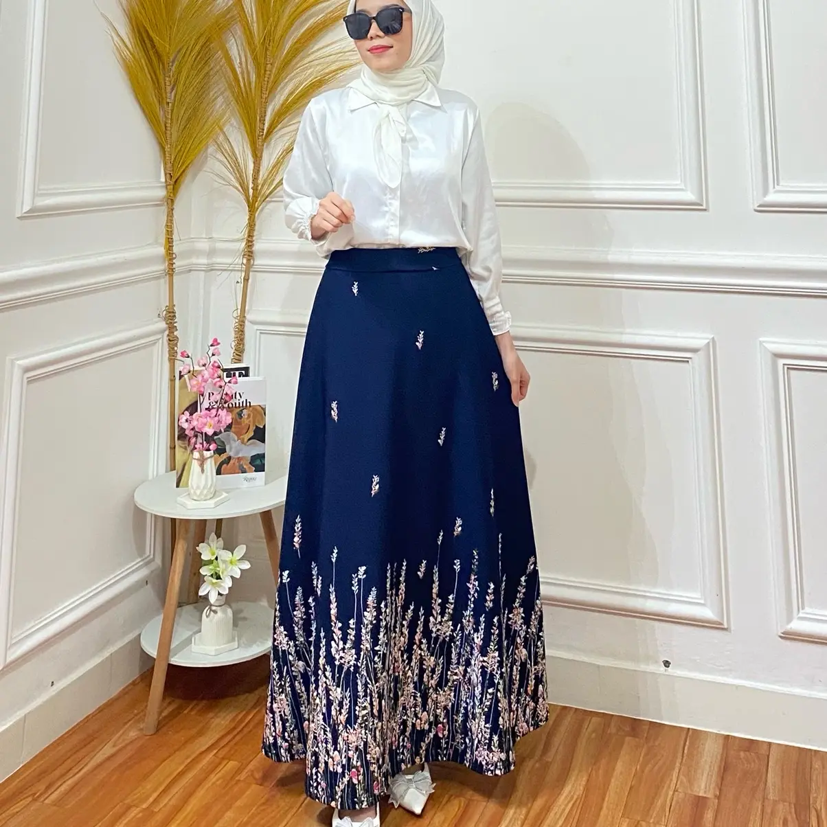 ROK PANJANG MOTIF WANITA - ROK PANJANG KOREAN STYLE - KOREAN SKIRT