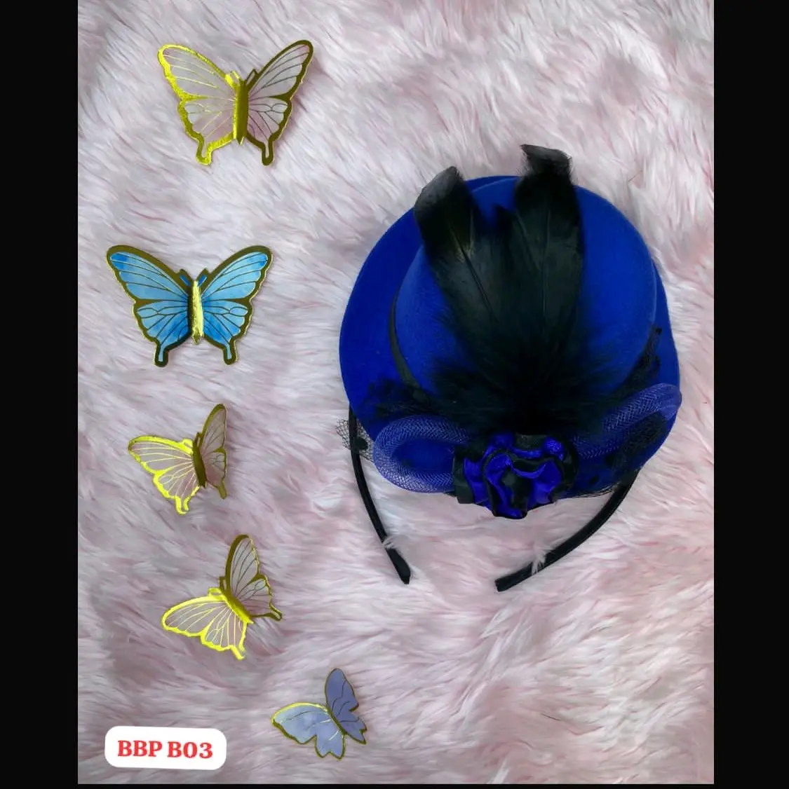 aksesoris topi bunga bando sedang