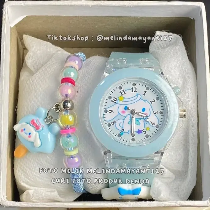 Jam tangan anak kelap kelip free gelang +box Fashion 2