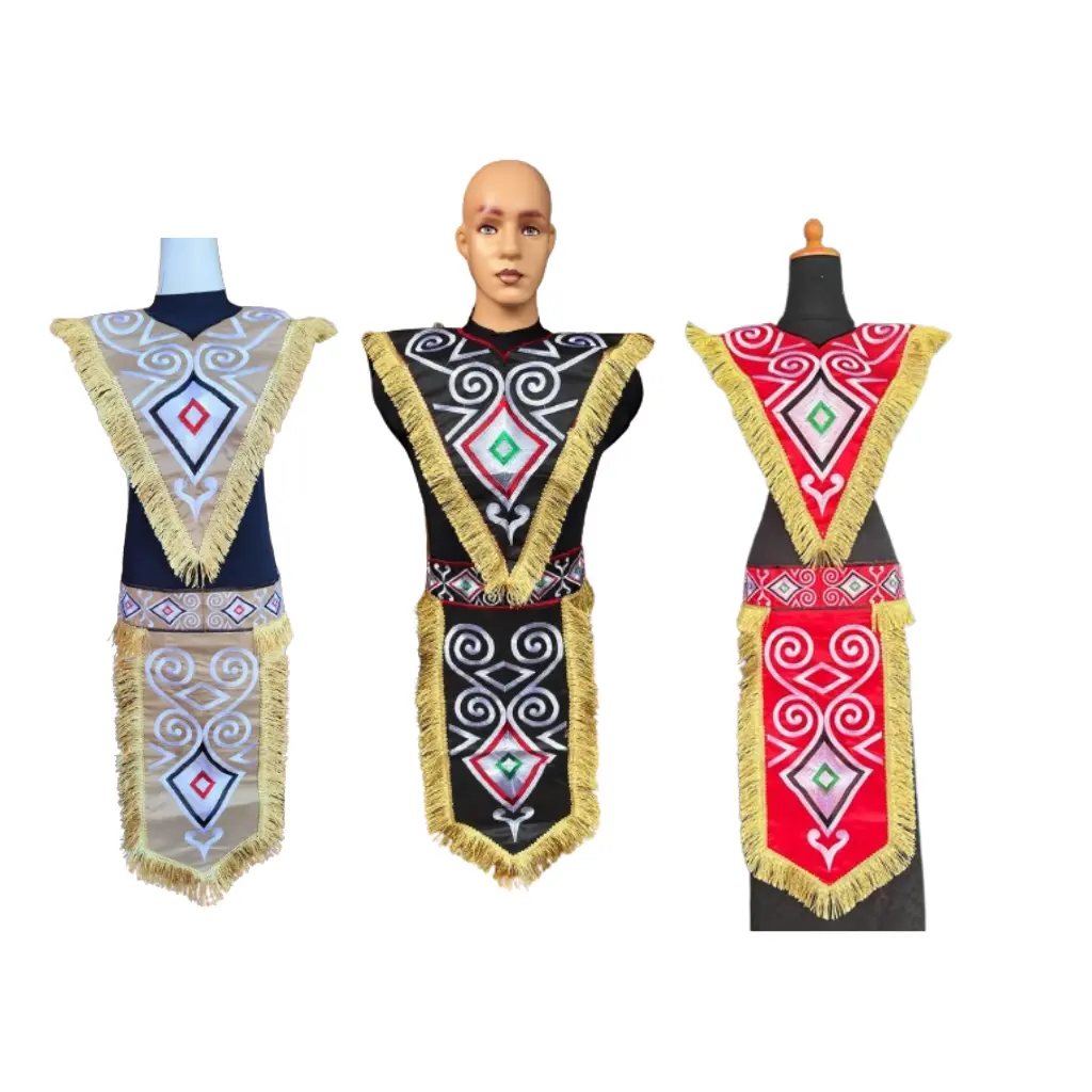 renda bordir aksesoris tari adat papua Kain Dewasa Dress Panjang