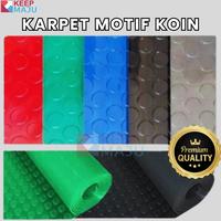 Gambar Keset / Keset Lantai / Keset Karet Anti Air, Anti Minyak, Keset PVC Motif Koin Anti Slip - Abu-Abu, 100X120cm dari Keepmaju karpet official Kota Tangerang 3 Tokopedia