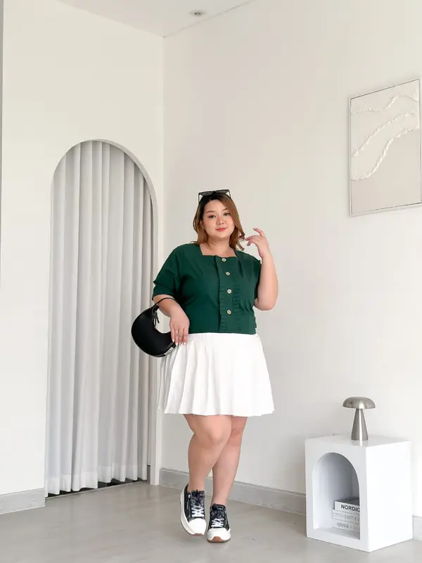 NIIMA Big Size Top | Atasan Crop Top Jumbo Emerald 2024 4