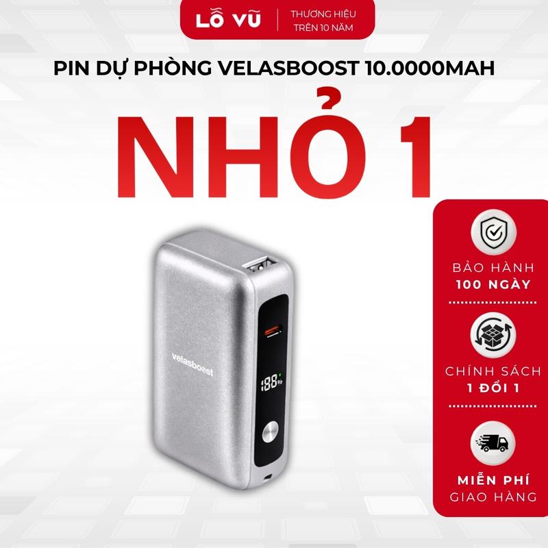 [V] Pin dự phòng Velasboost Nhỏ 1, Dung lượng 10.0000mAh, Công suất 20w, Hỗ trợ PD & PPS - Nhỏ 1 - Phụ kiện điện thoại Lỗ Vũ, vuabanlo