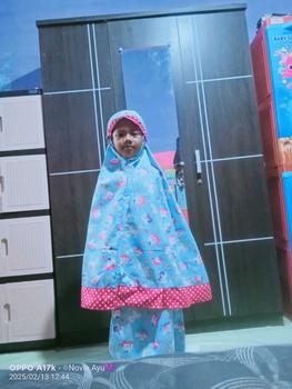 Product Review of MUKENA ANAK KARAKTER MUKENA ANAK MURAH 2-9TH Bunga Polka Dot Putih Muslim from V**🖤 1