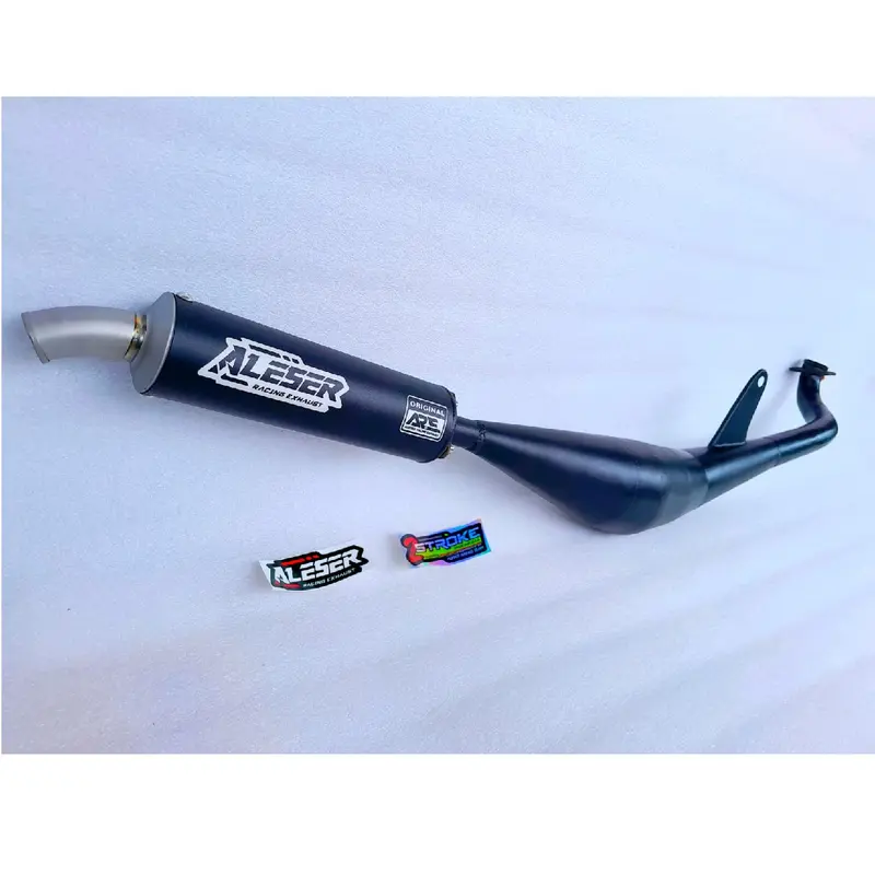 Knalpot Racing  Yamaha Alfa Model Kolong Samping Original ALESER  Powder Coating 5
