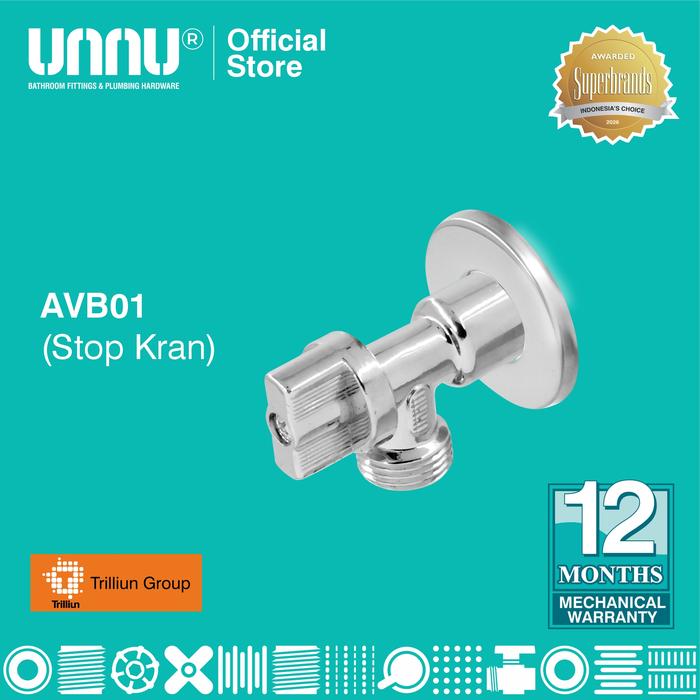 Gambar UNNU Stop Kran - AVB01 1/2" dari UNNU.official Kab. Gresik Tokopedia