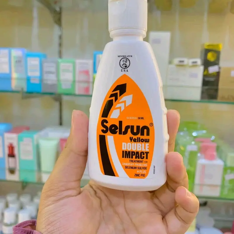 Selsun Shampoo Yellow Double Impact | Shampo Perawatan Anti Ketombe Tingkat Berat Haircare Menghilangkan rasa Gatal 50Ml 2