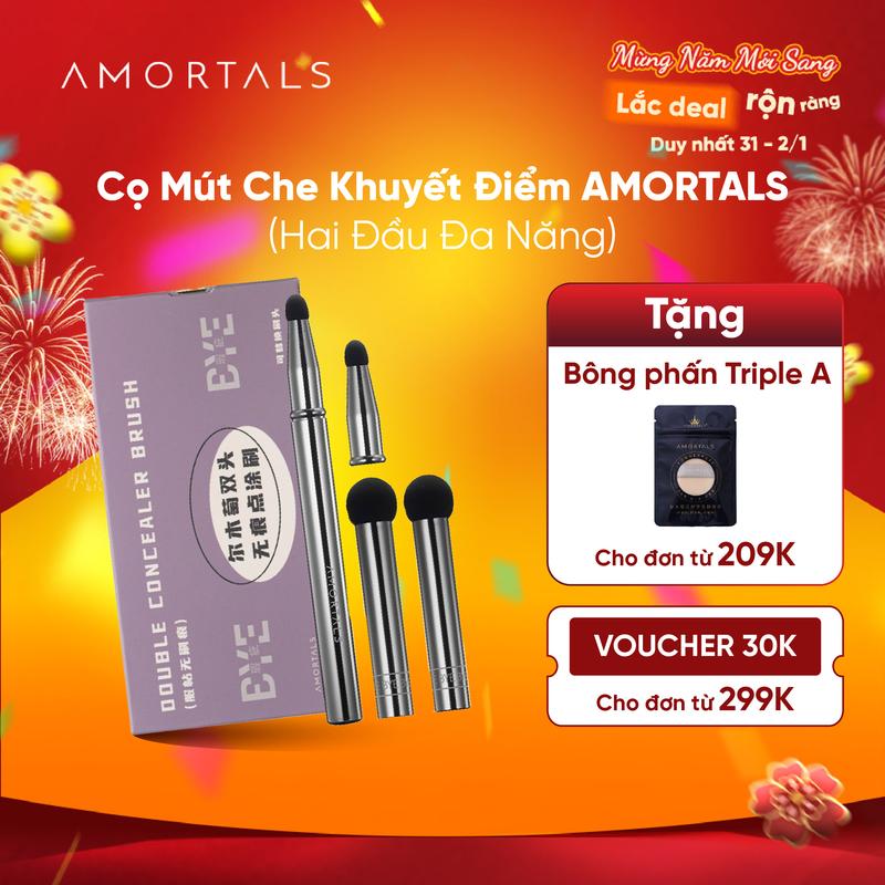  Cọ Mút Che Khuyết Điểm 2 Đầu Amortals Đầu Mút Mềm Tán Mịn Tự Nhiên Chất Liệu Mút Cao Cấp Gồm 4 Đầu Thay Thế Không Làm Xê Dịch Lớp Nền Cọ Che Khuyết Điểm Tốt Dễ Vệ Sinh Phù Hợp Cho Mọi Vùng Da 