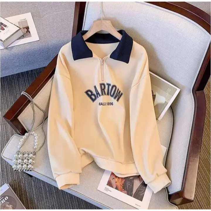 BARTOW Sweter kerah resleting wanita allsize 2