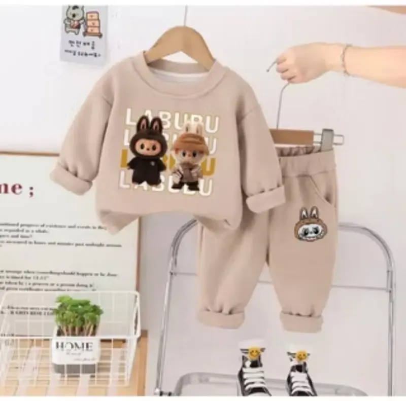 Setelan Baju Anak Perempuan Dan laki-laki Set Sweater Anak Fashion Baju dan Celana Bahan Babyterry 4