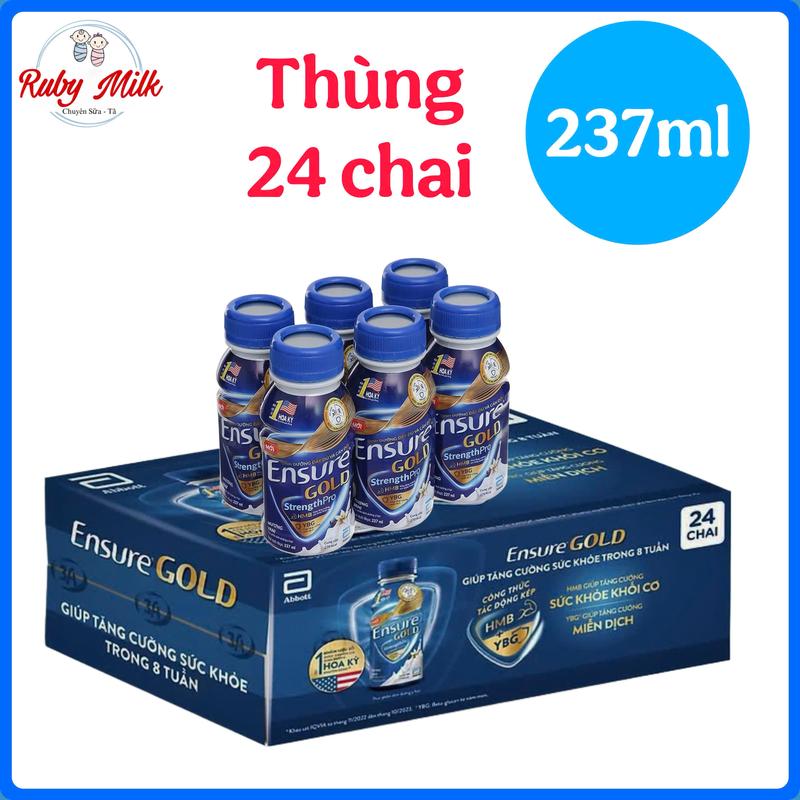 Thùng 24 Chai Sữa pha sẵn Ensure GOLD 237ml