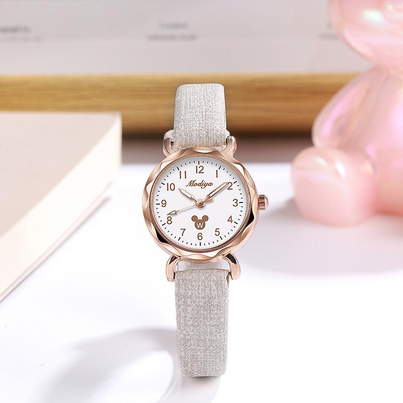 Đồng Hồ Học Sinh Hoạt Hình Mẫu Mới Đồng Hồ Nữ Thời Trang Dễ Thương（）