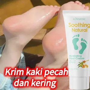 Hydrating Foot Cream 60G Cream Kaki All Day Refreshing Care With Olive Oil & Honey,Krim Pelembut Kaki Hand Foot Cream Anti Retak Memperbaiki Kulit Kering Kasar Anti Cracking,Melembabkan Memperbaiki Kulit Cream Kering Krim Kaki Foot Cream
