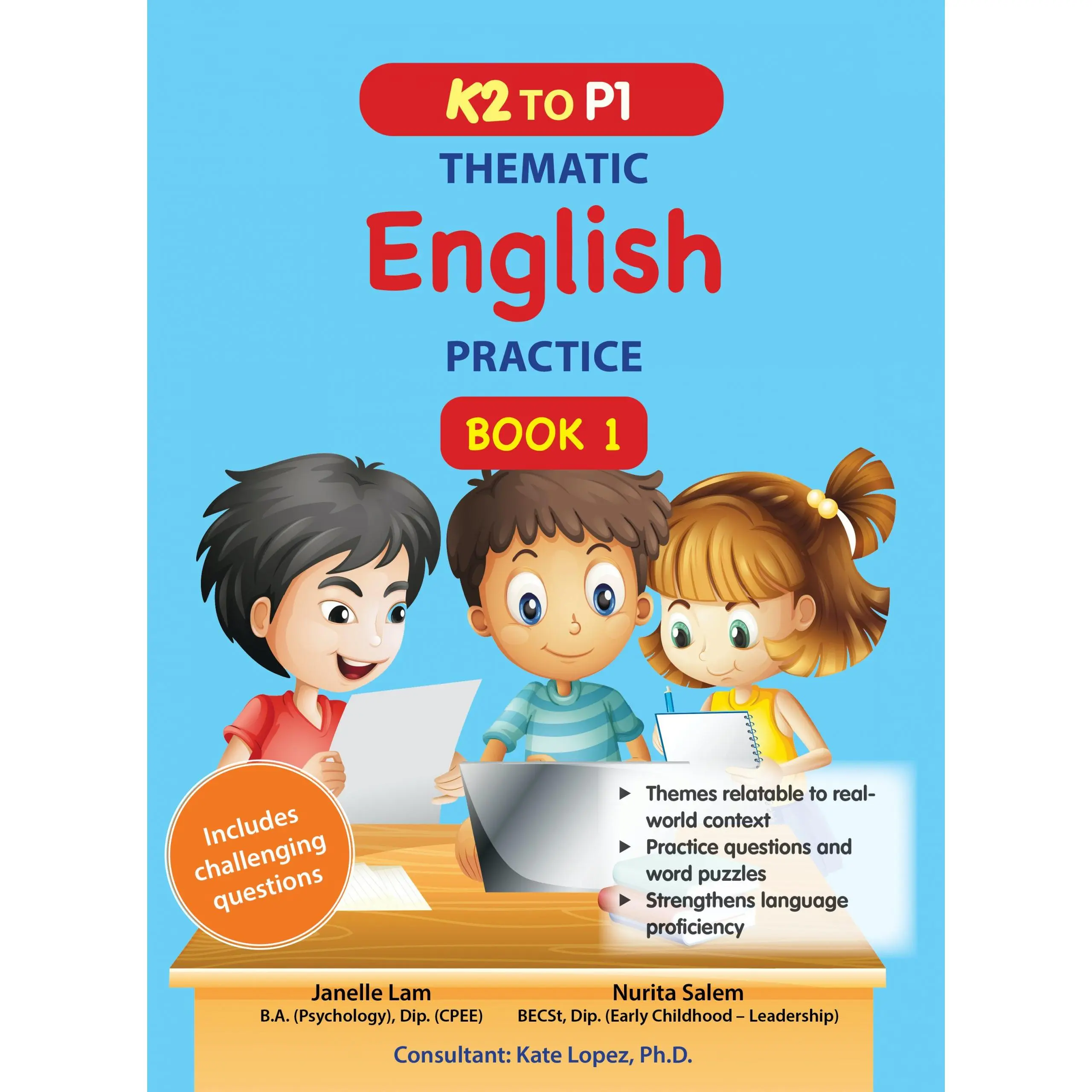 K2 to P1 English Thematic Practices Book 1- Vocabulary/ Grammar/Preschool English/ MCQs