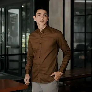 Kemeja polos pria Lengan Panjang Katun Sigaret Baju Laki-Laki Dewasa Premium (Slimfit) Size M L XL XXL Formal Casual Distro