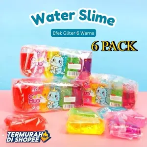 SLIME PACK CRYSTAL MUD MAINAN ANAK IMPORT 6 WARNA MOTIF LABUBU SANRIO DINO Efek Gliter 6 Warna 6 PACK Import Motif Labubu & Dino Aman & Menyenangkan