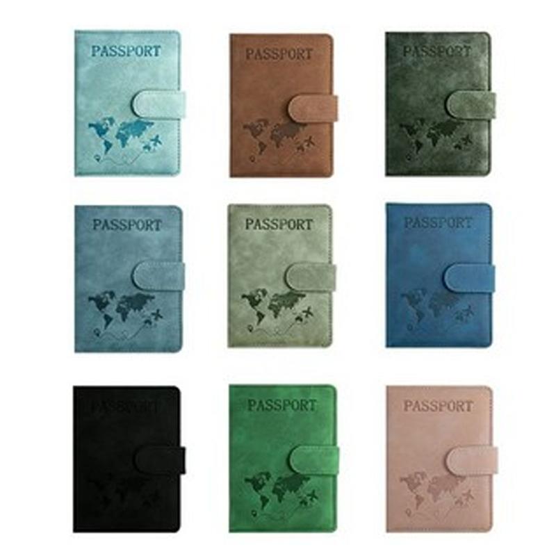 TQ Passport Holder PU Leather RFID Block Dompet Paspor Travel Kulit Kunci Magnet Wallet Pasport Cover Case 9
