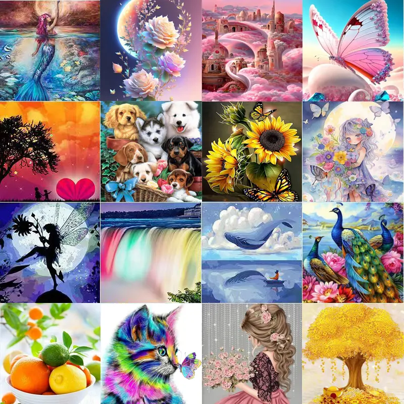 5D DIY Diamond Painting Full Drill Cross Stitch Kit Diamond Painting Kits for Adults Rhinestone Embroidery Diamond Art