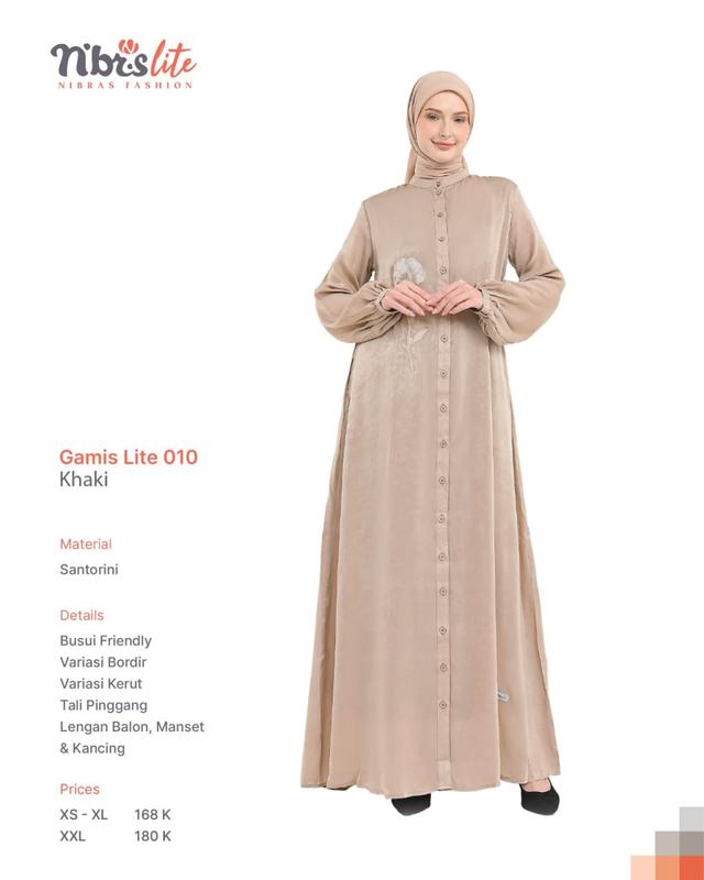 NIBRAS LITE 010 GAMIS SERAGAMAN MURAH CANTIK FULL WARNA SALE PROMO MURAH MERIAH HARGA AMBYAR SALE 3