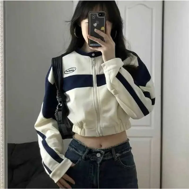 JAKET CROPE WANITA | ANSWER ME CROOPE JACKET VARSITY KOREAN 1