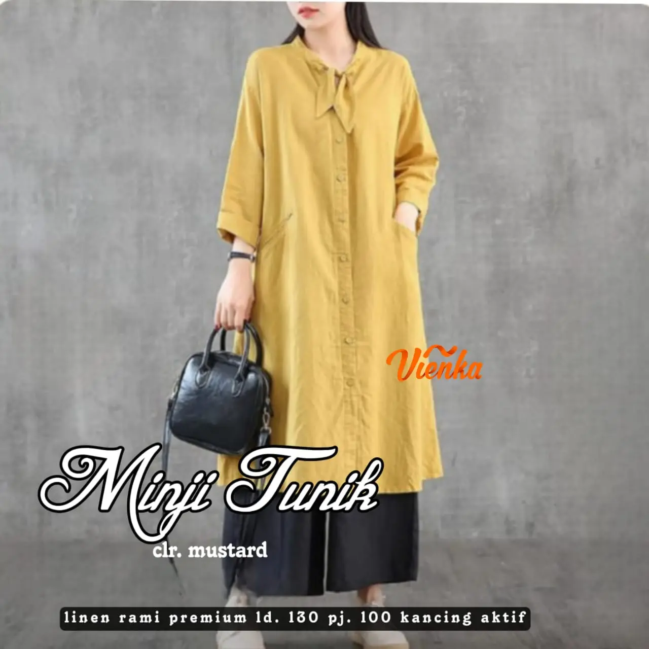 Minji Tunik Jumbo Katun Linen Rami Ld 130 XXXL