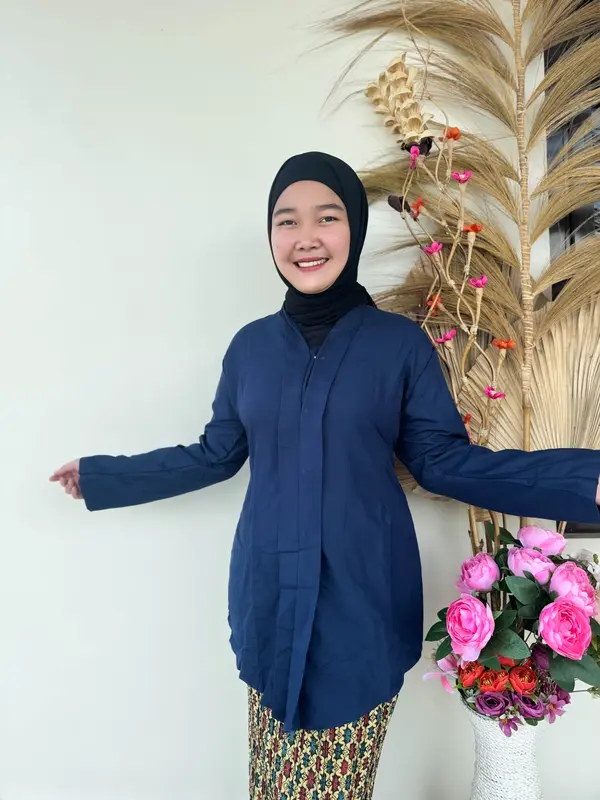 Kebaya Wanita Madura Kartini Tradisional Modern Tangan Panjang Kekinian Bahan Katun Mikro Premium 8
