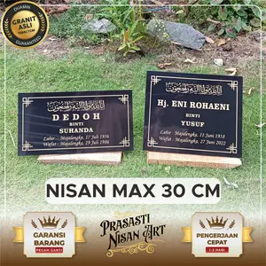 Islam 30 CM Tulisan Batu Nisan Granit Asli