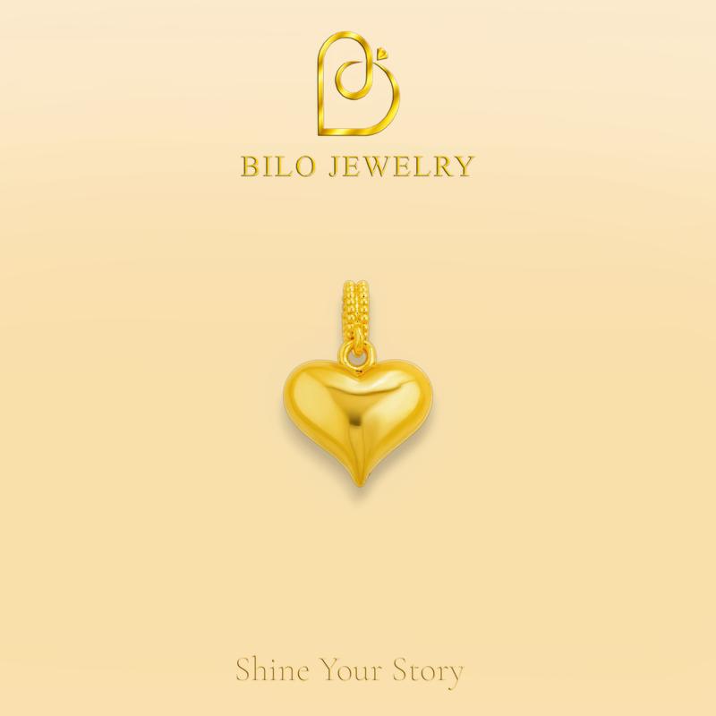 Phụ kiện mặt dây chuyền trái tim trơn 3D rỗng Bilo Jewelry • Phụ kiện thời trang