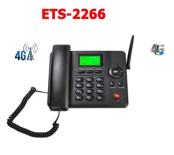 Điện Thoại Bàn Không Dây Lắp Sim Viettel Vina Mobifone ETS_2266 Loại 2 Sim 2 Sóng, Ghi Âm Cuộc Gọi.